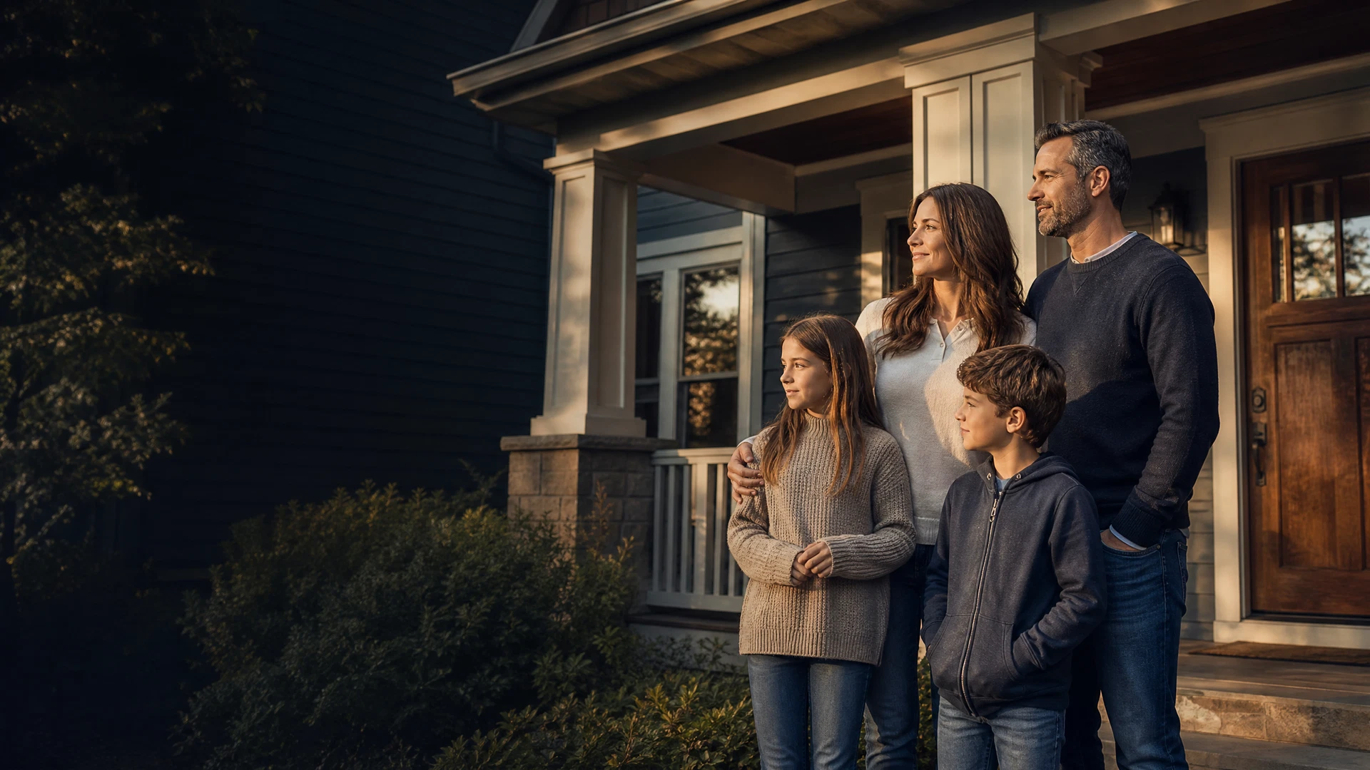 A Florida family at home in the morning